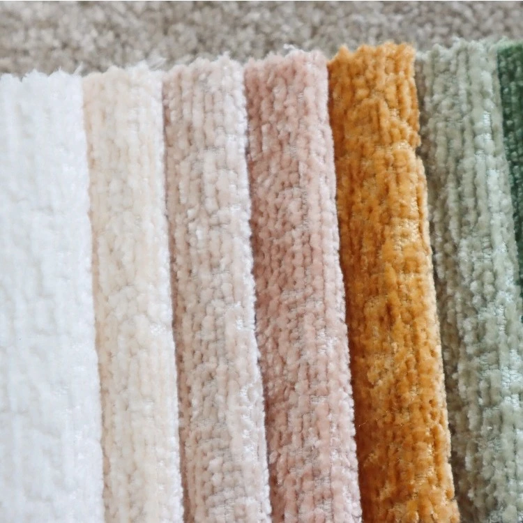 Vertical Ribbed Chenille Warp Knitted Upholstery Fabric Sofa Custom Furniture suppliers Vertical Ribbed Chenille Warp Knitted Upholstery Fabric Sofa Custom Furniture suppliers